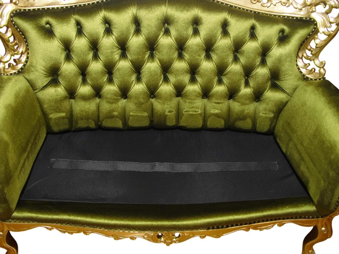 未使用展示品 ロココ様式【Symphony シンフォニー】 猫脚二人掛ソファ猫脚