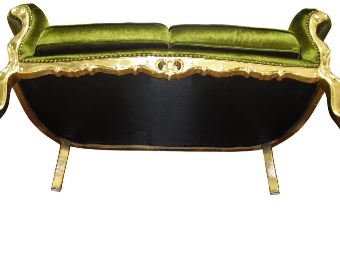 未使用展示品 ロココ様式【Symphony シンフォニー】 猫脚二人掛ソファ猫脚