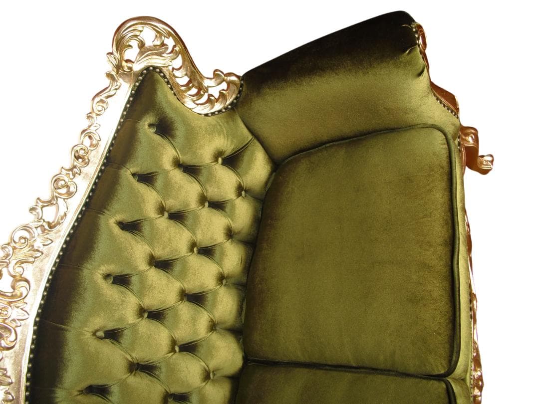 未使用展示品 ロココ様式【Symphony シンフォニー】 猫脚二人掛ソファ猫脚