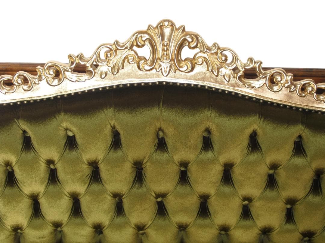 未使用展示品 ロココ様式【Symphony シンフォニー】 猫脚二人掛ソファ猫脚