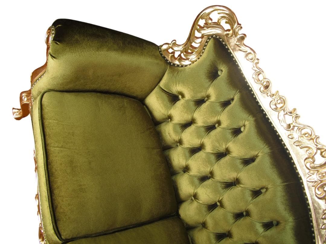 未使用展示品 ロココ様式【Symphony シンフォニー】 猫脚二人掛ソファ猫脚