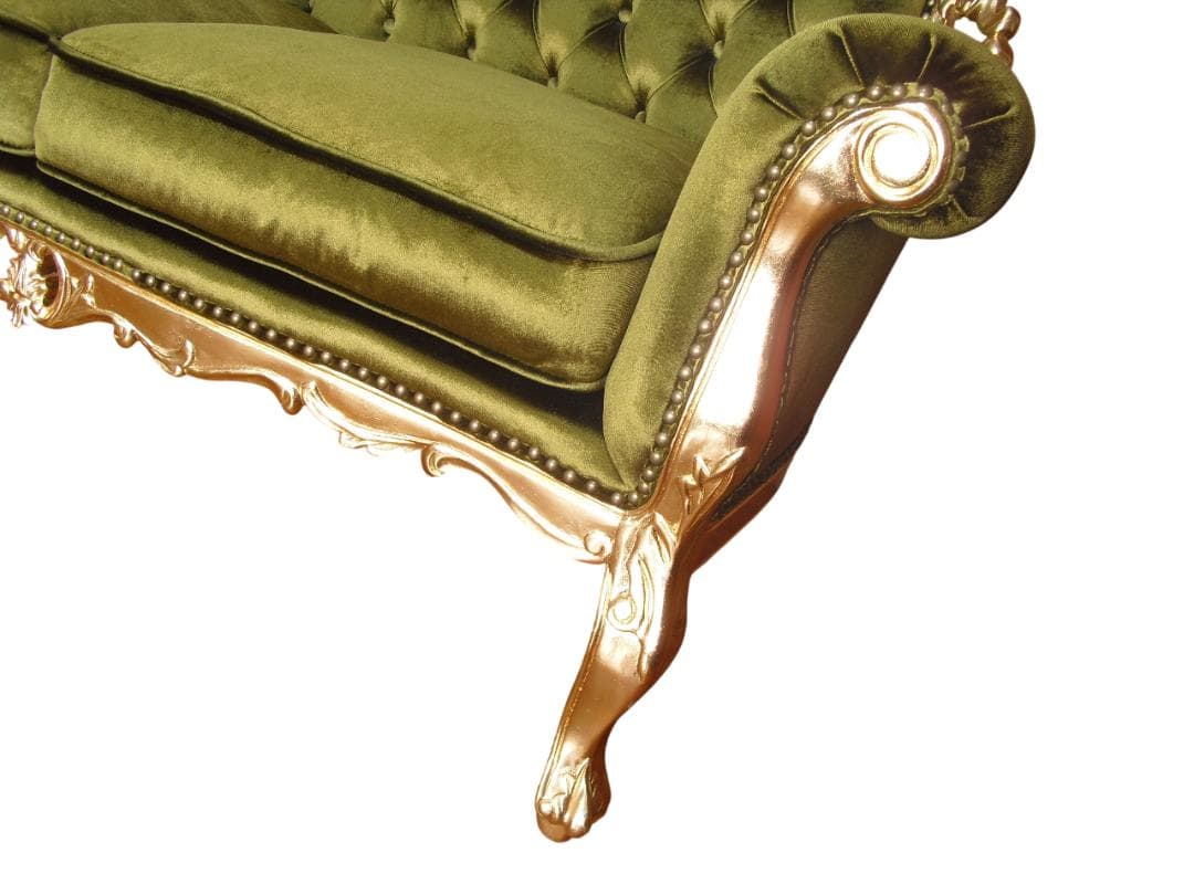 未使用展示品 ロココ様式【Symphony シンフォニー】 猫脚二人掛ソファ猫脚