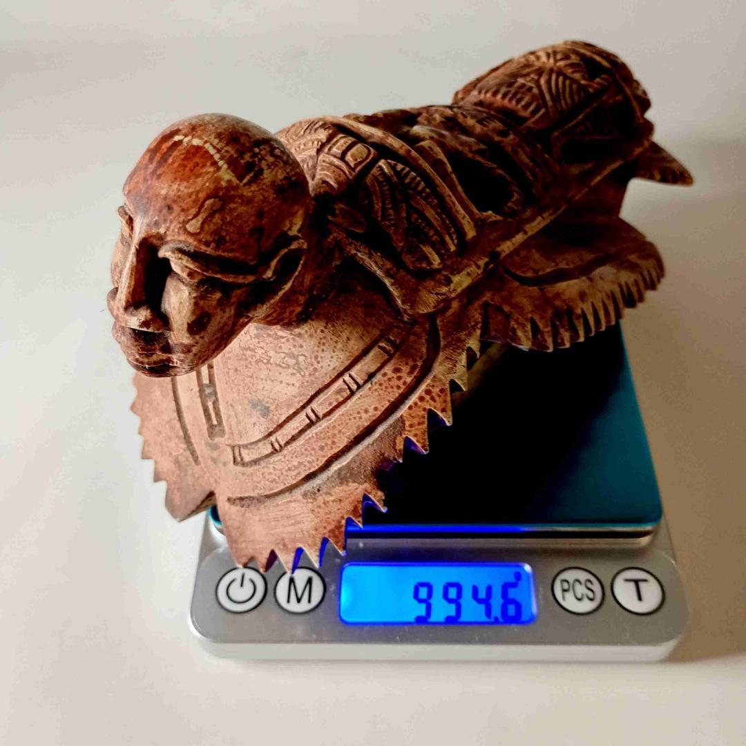 人面亀 ヒエログリフ 象形文字 ファラオ 復活 彫像 鉱石 古美術 安産 お守り