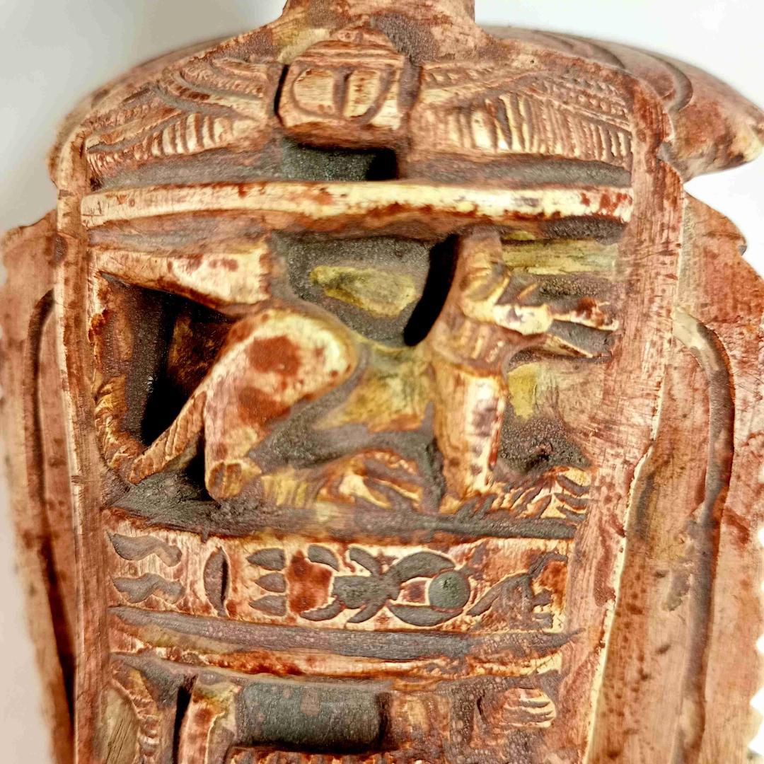 人面亀 ヒエログリフ 象形文字 ファラオ 復活 彫像 鉱石 古美術 安産 お守り
