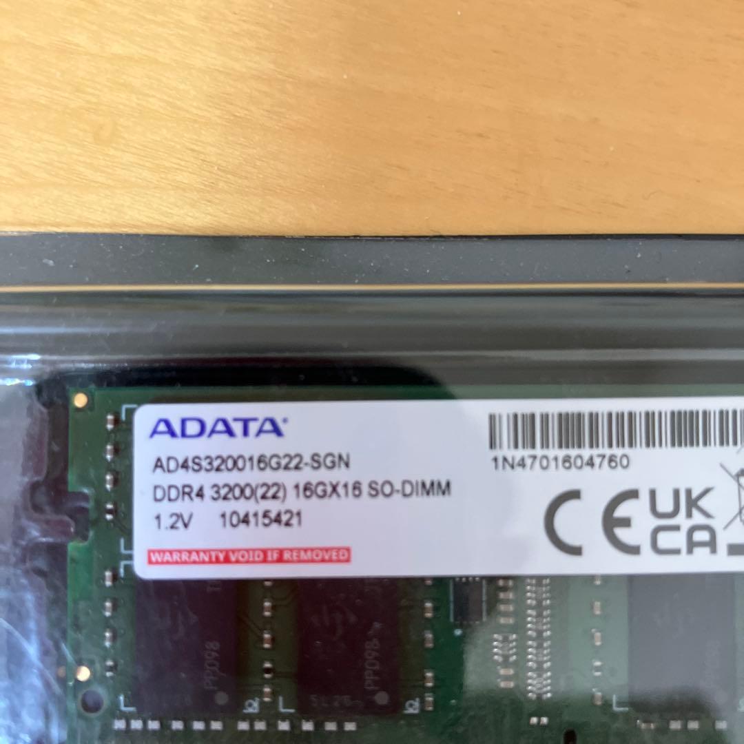 ADATA 16GB DDR4 3200 SO-DIMM ノート