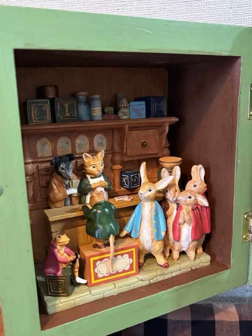 【希少】加藤工芸 ピーターラビット★ジオラマ/キーチェインボックス/キーボックス