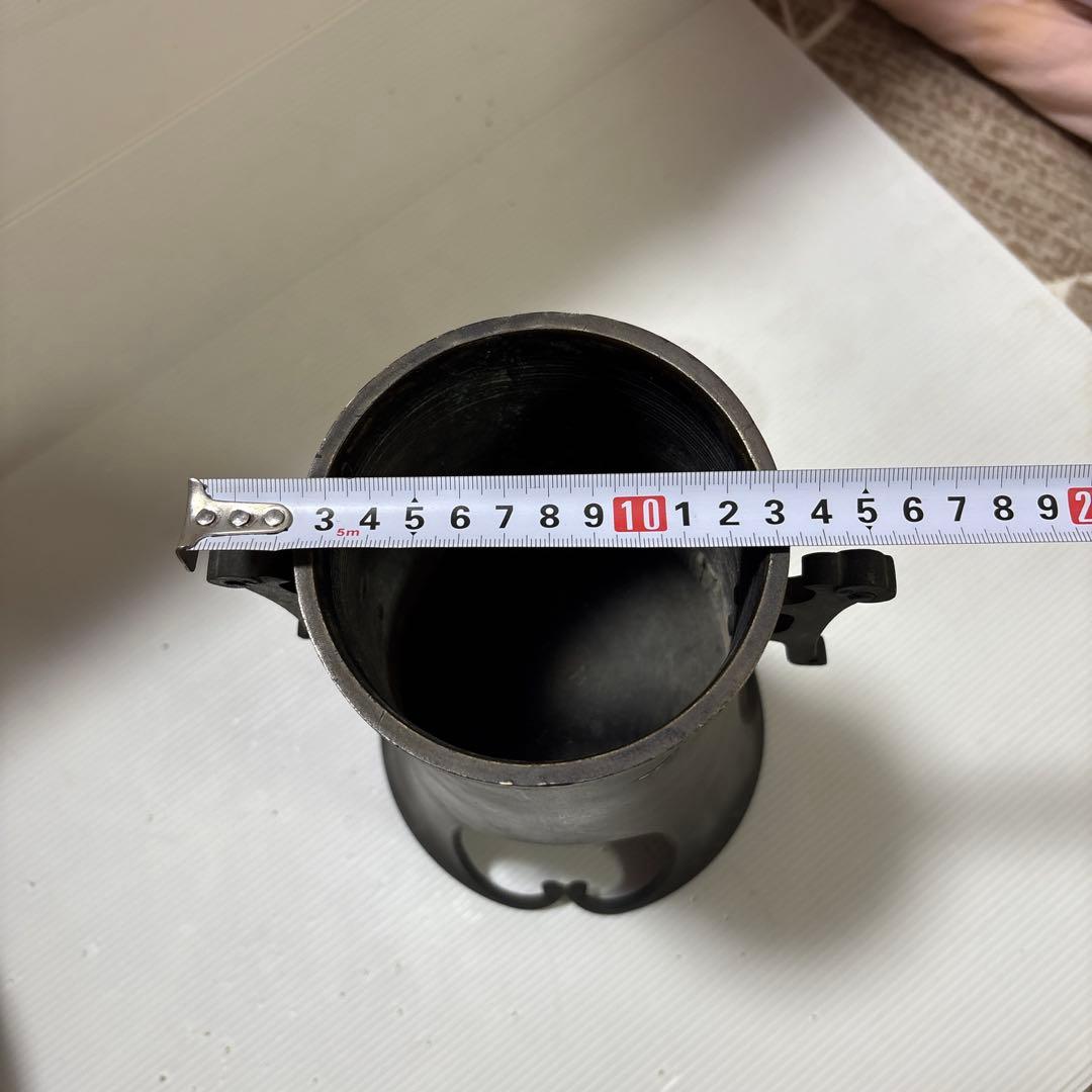 年代物 古董品 唐銅作物 金銀象嵌手彫り