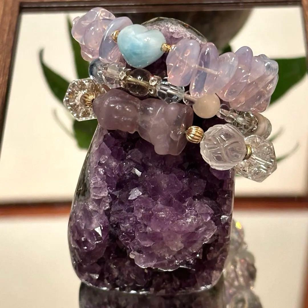 【超高品質】最高級 花咲 アメジスト ミニドーム 原石 天然石 希少