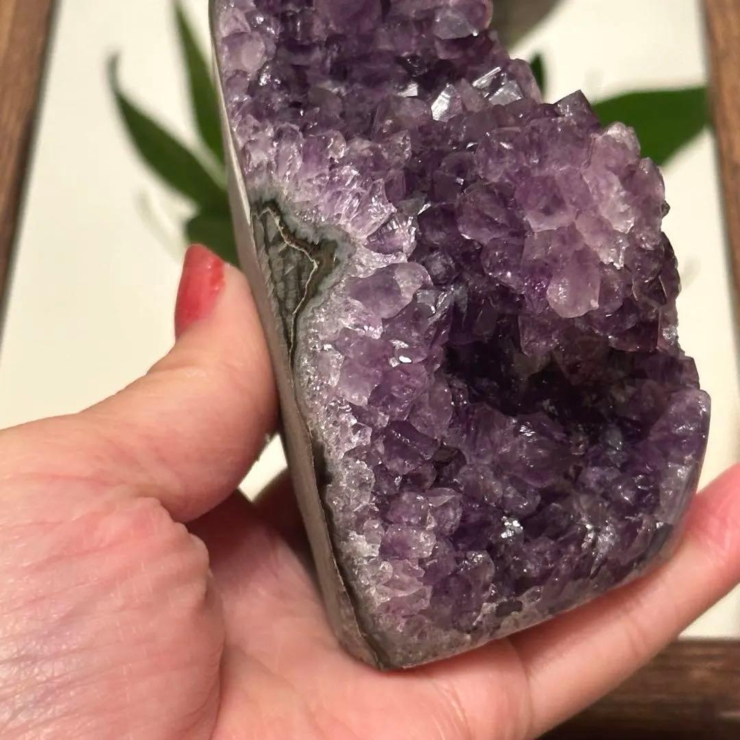 【超高品質】最高級 花咲 アメジスト ミニドーム 原石 天然石 希少