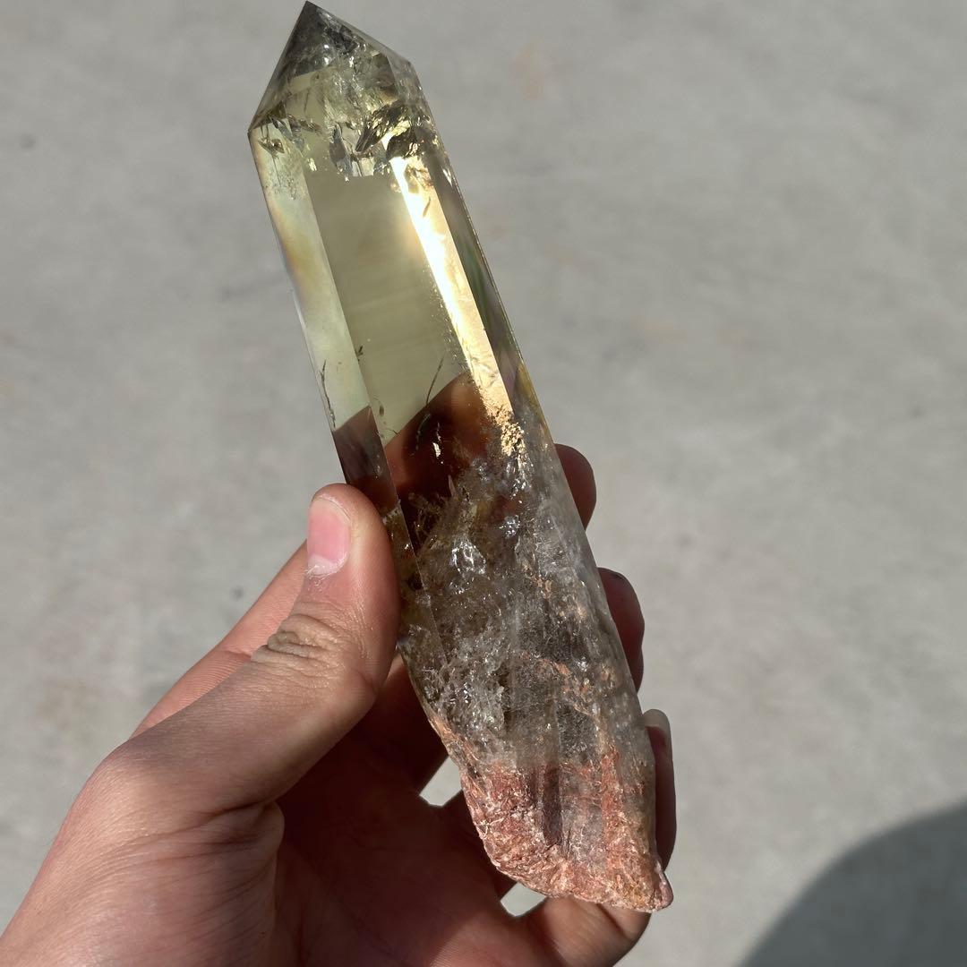 天然石シトリンのポイント　置物G.704