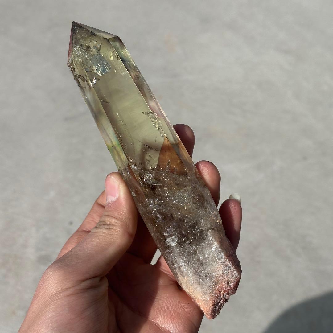 天然石シトリンのポイント　置物G.704