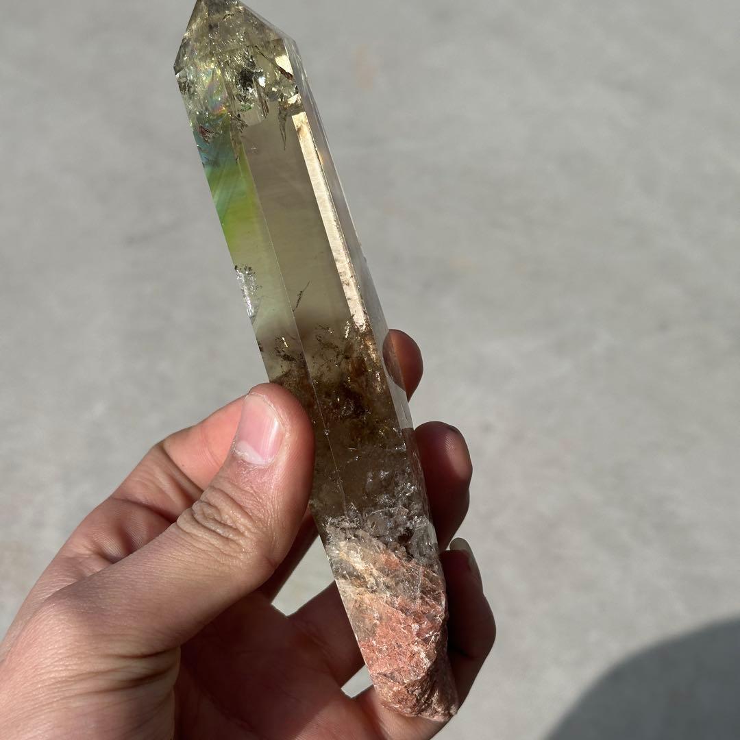 天然石シトリンのポイント　置物G.704