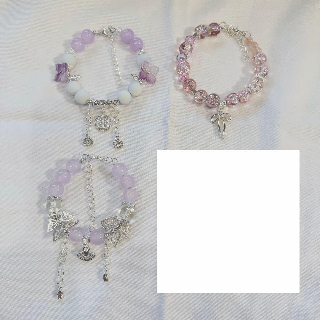 【39点まとめ売り】ガラスビーズ ブレスレット ハンドメイド