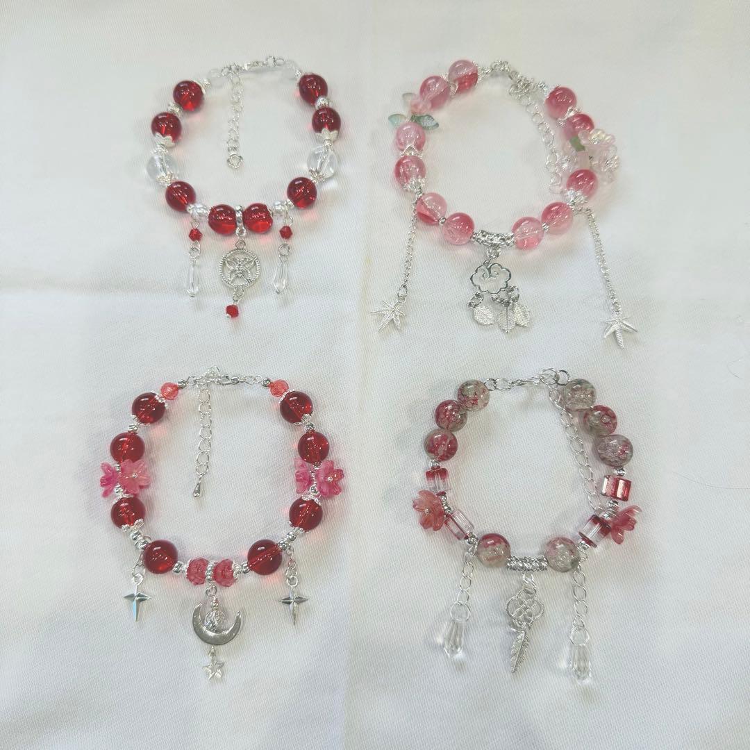 【39点まとめ売り】ガラスビーズ ブレスレット ハンドメイド