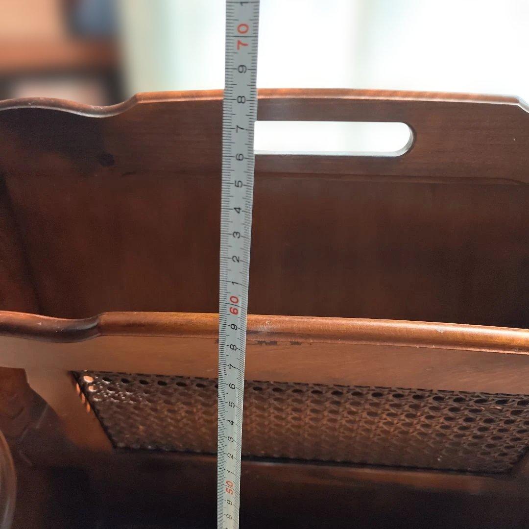 木製 2段マガジンラック アンティーク