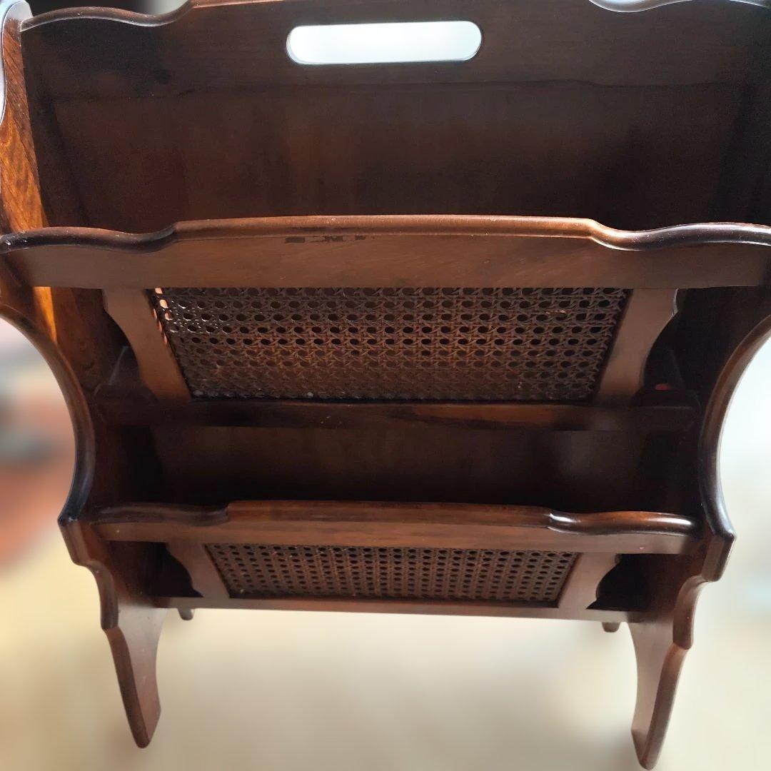 木製 2段マガジンラック アンティーク