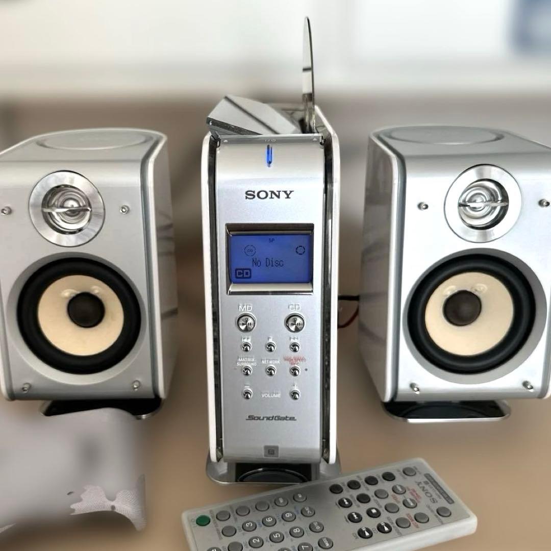 【極美品DE完動品】SONY MD CDミニコンポ LAM-Z05 ホワイト！