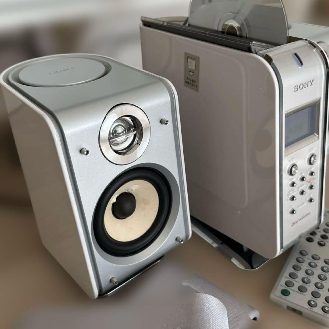 【極美品DE完動品】SONY MD CDミニコンポ LAM-Z05 ホワイト！