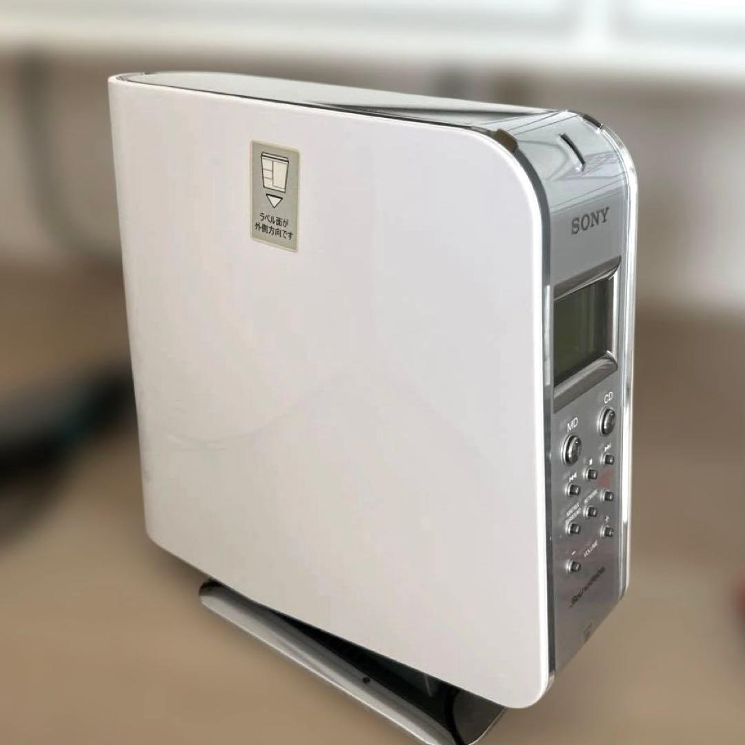 【極美品DE完動品】SONY MD CDミニコンポ LAM-Z05 ホワイト！