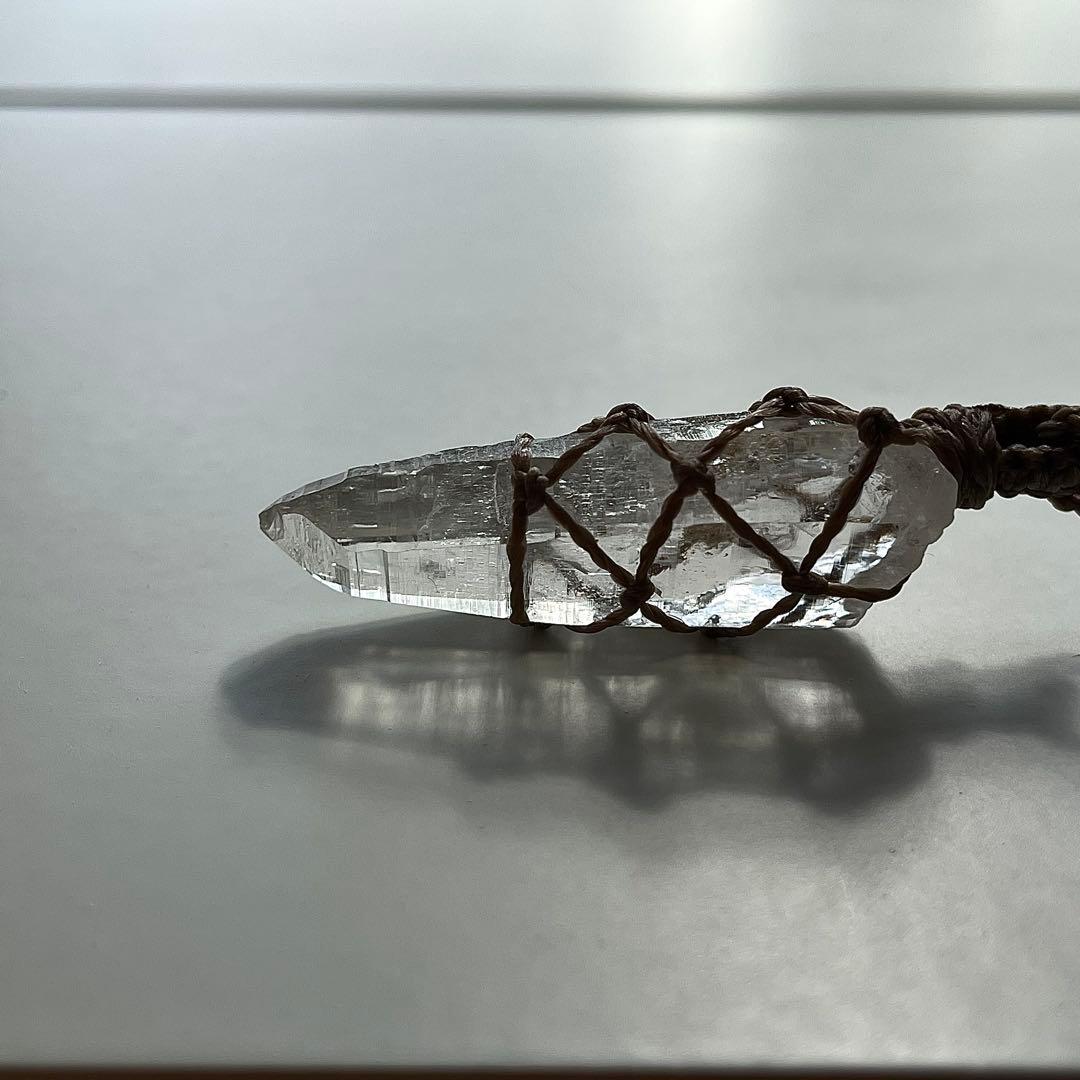 ヒマラヤ水晶 ＊ マクラメペンダント ネックレス 45