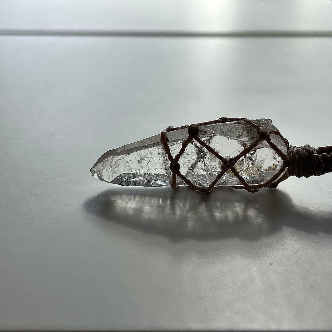 ヒマラヤ水晶 ＊ マクラメペンダント ネックレス 45