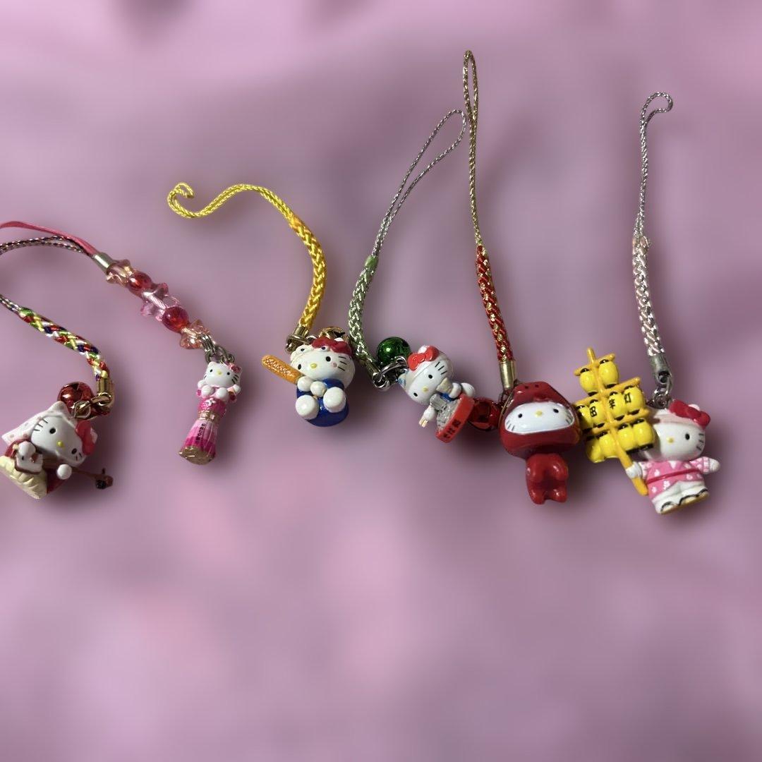 レア☆ご当地キティ 根付けストラップ＆チャームキーホルダー 23個☆レトロ