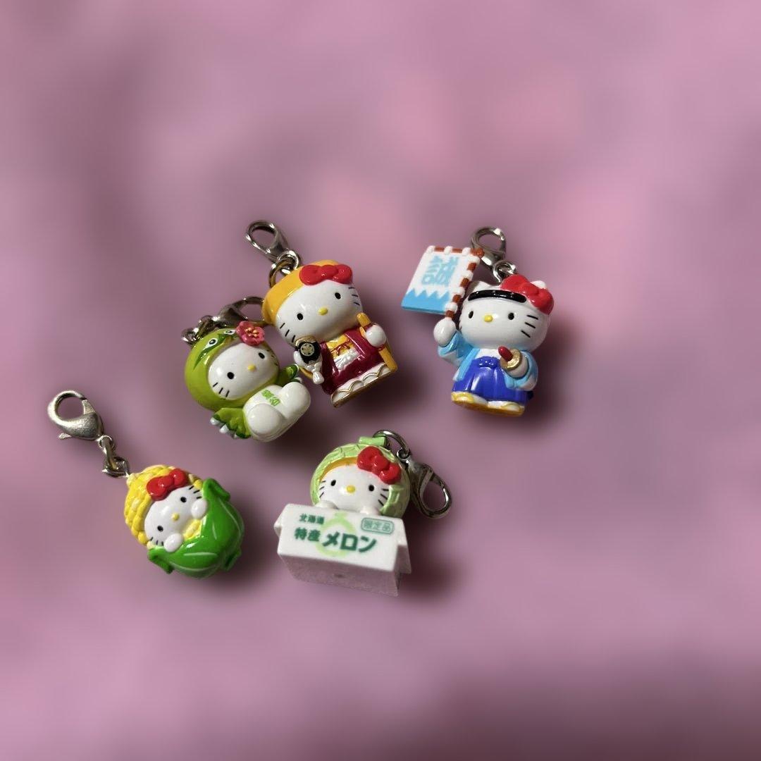 レア☆ご当地キティ 根付けストラップ＆チャームキーホルダー 23個☆レトロ