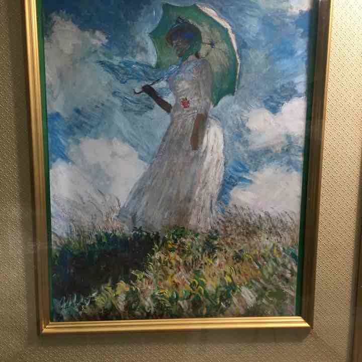 クロード モネ 日傘をさす女 原画画像 カンバス