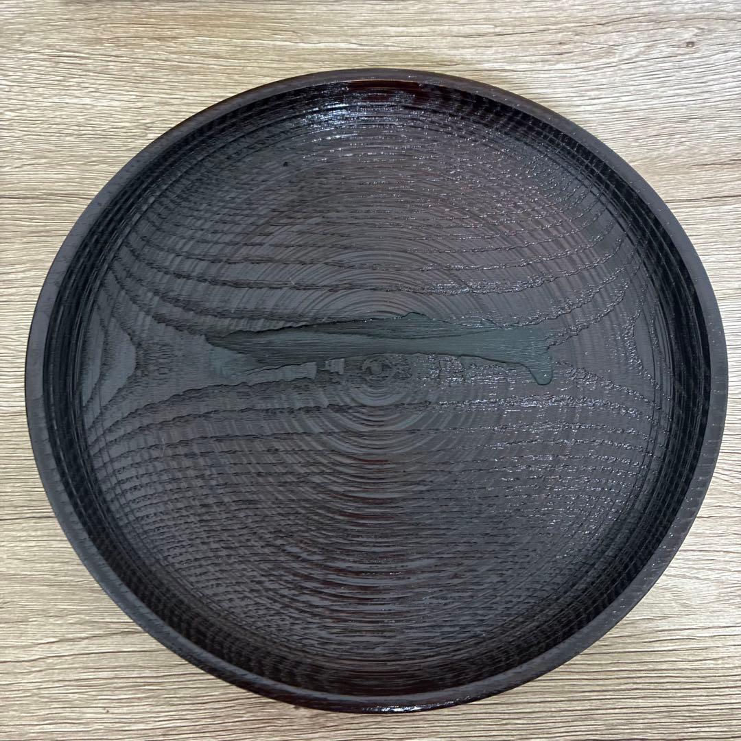 【 未使用・新品 】三代目 村瀬治兵衛 作 沢栗　盆 漆器 茶道具　一味盆