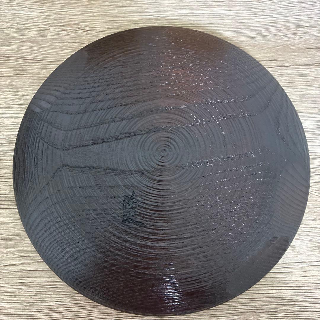 【 未使用・新品 】三代目 村瀬治兵衛 作 沢栗　盆 漆器 茶道具　一味盆