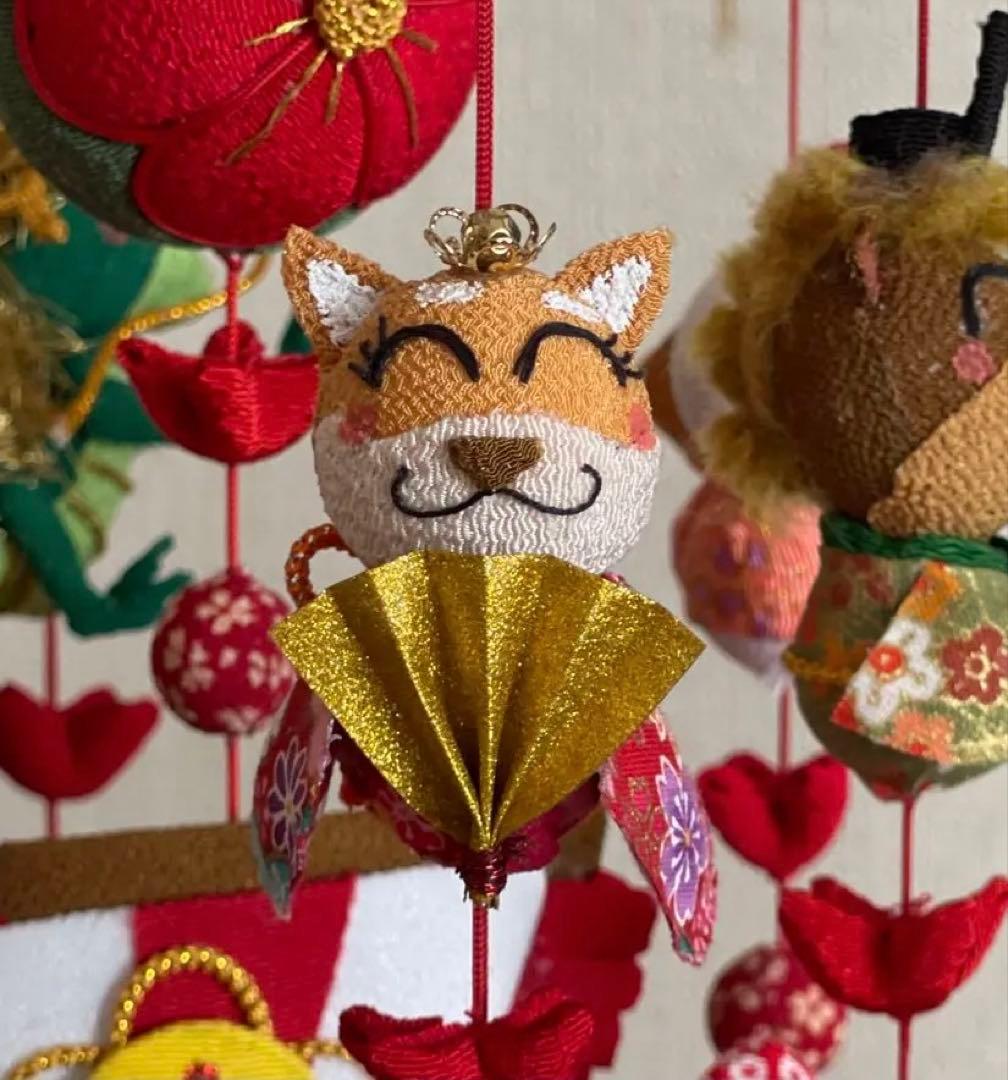 十二支の吊るし雛(木目込みまり　梅)