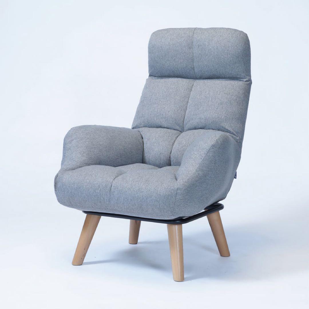 【美品】1人がけソファー　座椅子生活 Pilvi（ピルヴィ）グレー／半年前購入