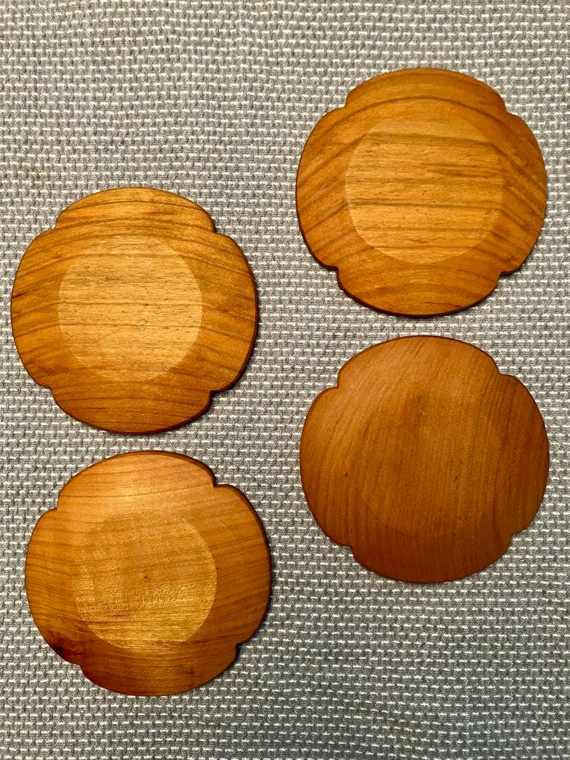 木工房玄 高塚和則　さくら　花形コースター4枚