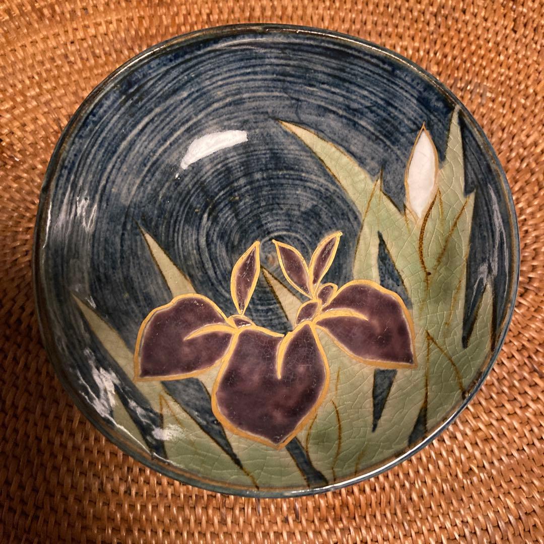 花柄の和皿5枚セット　脚付