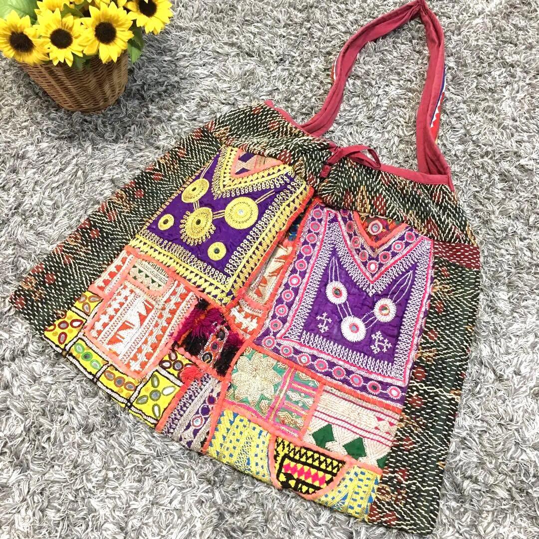 ne quittez pas ♫ 刺繍ショルダーバッグ 1点物 ヌキテパ