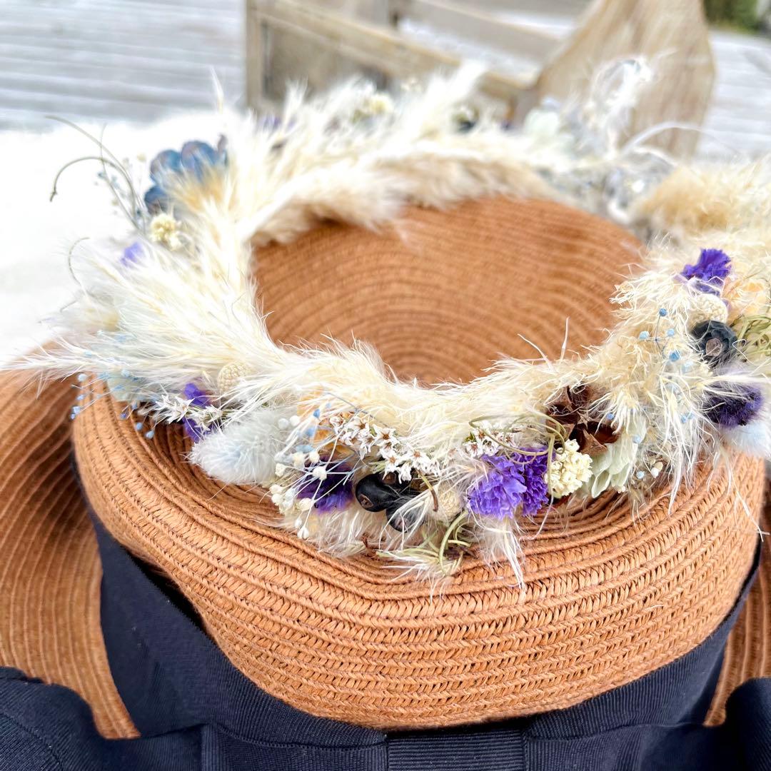 花かんむり　花冠　ハーフバースデー　誕生日　結婚式　ベビークラウン　髪飾り