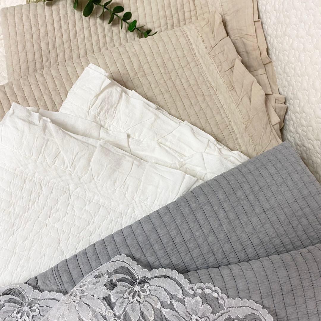 韓国イブル✨ベビー　オーガニックフリルイブルグレー　ソファーカバー165×210