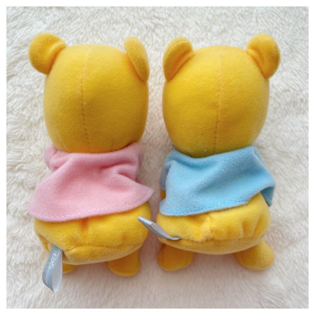 激レア 平成レトロ くまのプーさん お座り ぬいぐるみ マスコット 2個セット