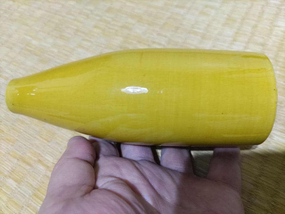 民平焼　黄交趾　徳利　酒器 / 珉平焼・淡路焼・黄釉