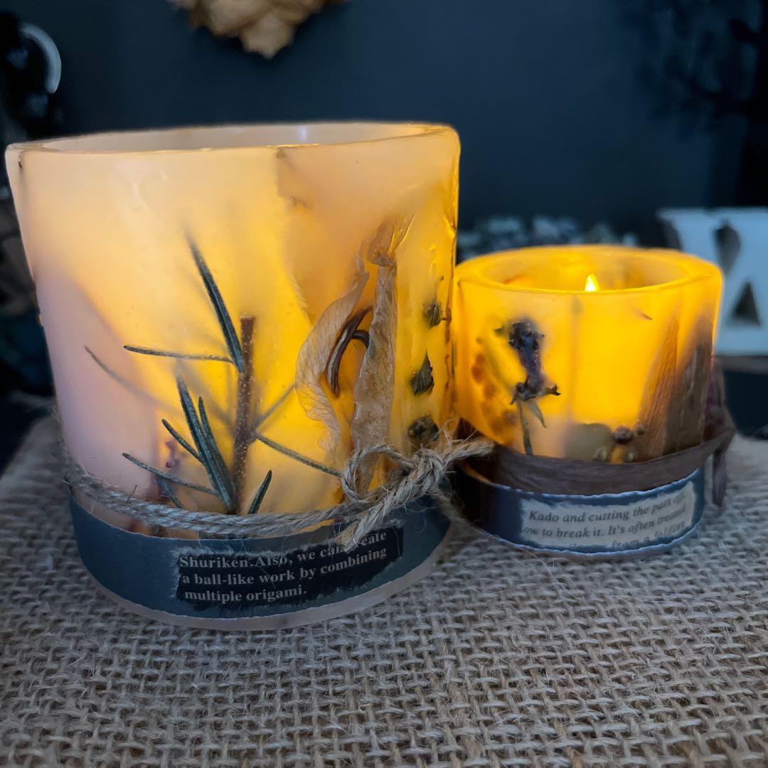 ㉚Fashionableボタニカルキャンドルホルダーset Ⅰ