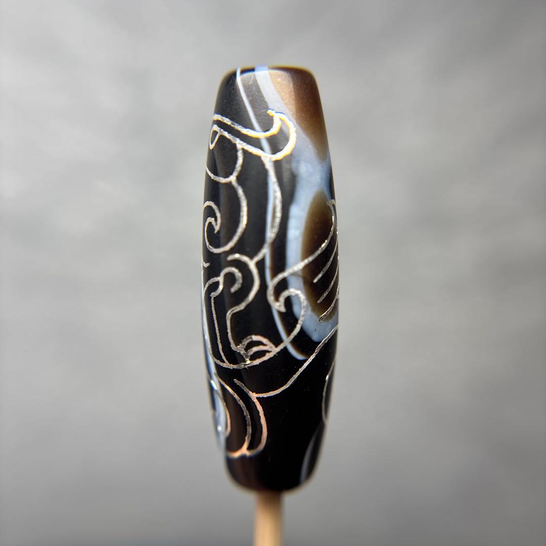 もんちゃん銀線鳳凰天珠　3-3