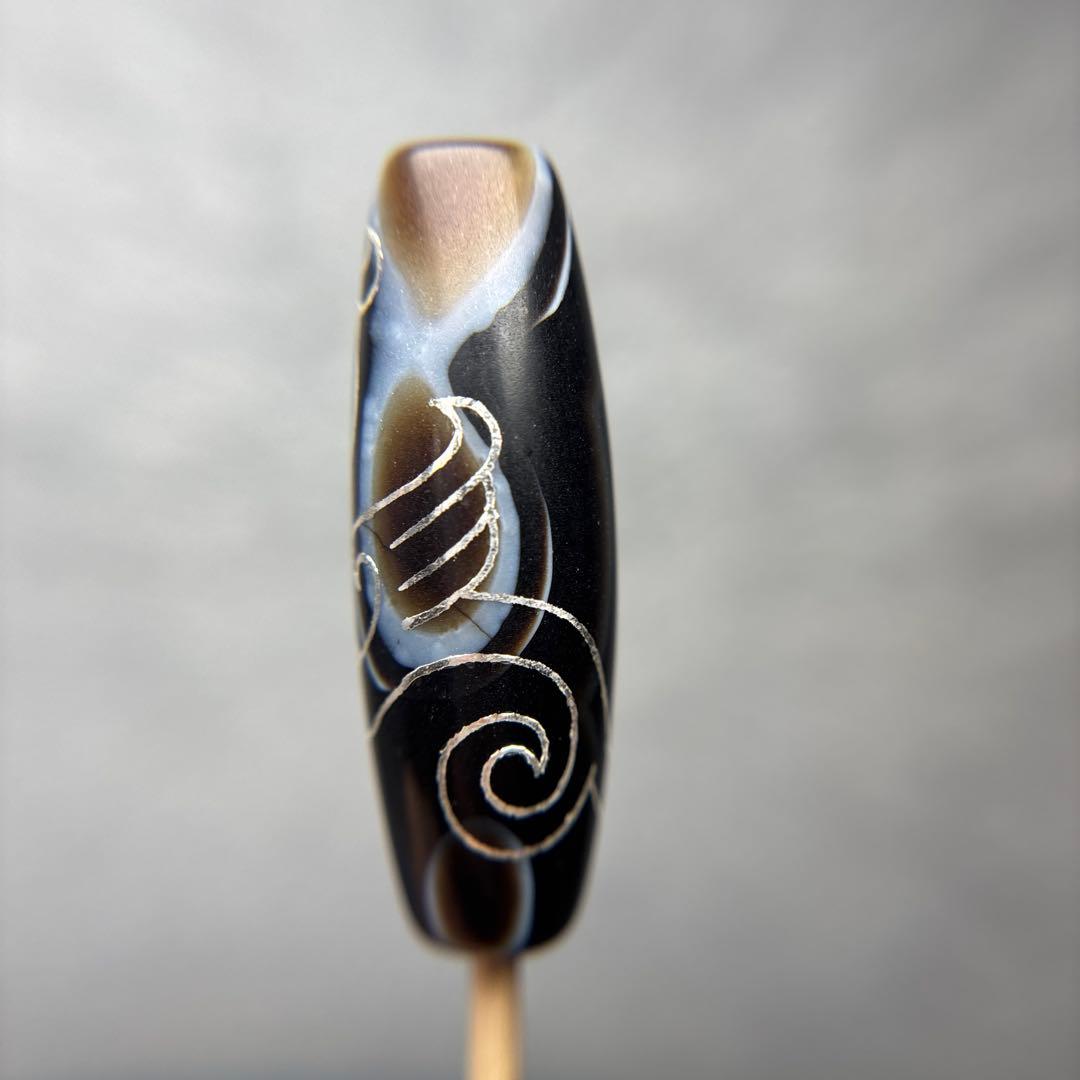 もんちゃん銀線鳳凰天珠　3-3