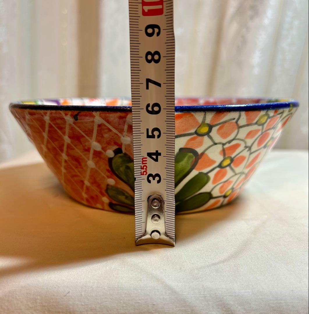 メキシコ　タラベラ焼き　サラダボウル　大3