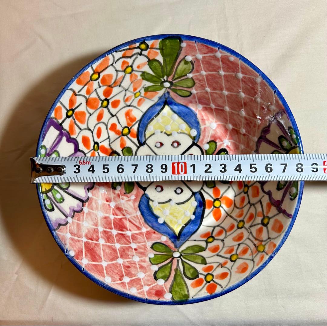 メキシコ　タラベラ焼き　サラダボウル　大3