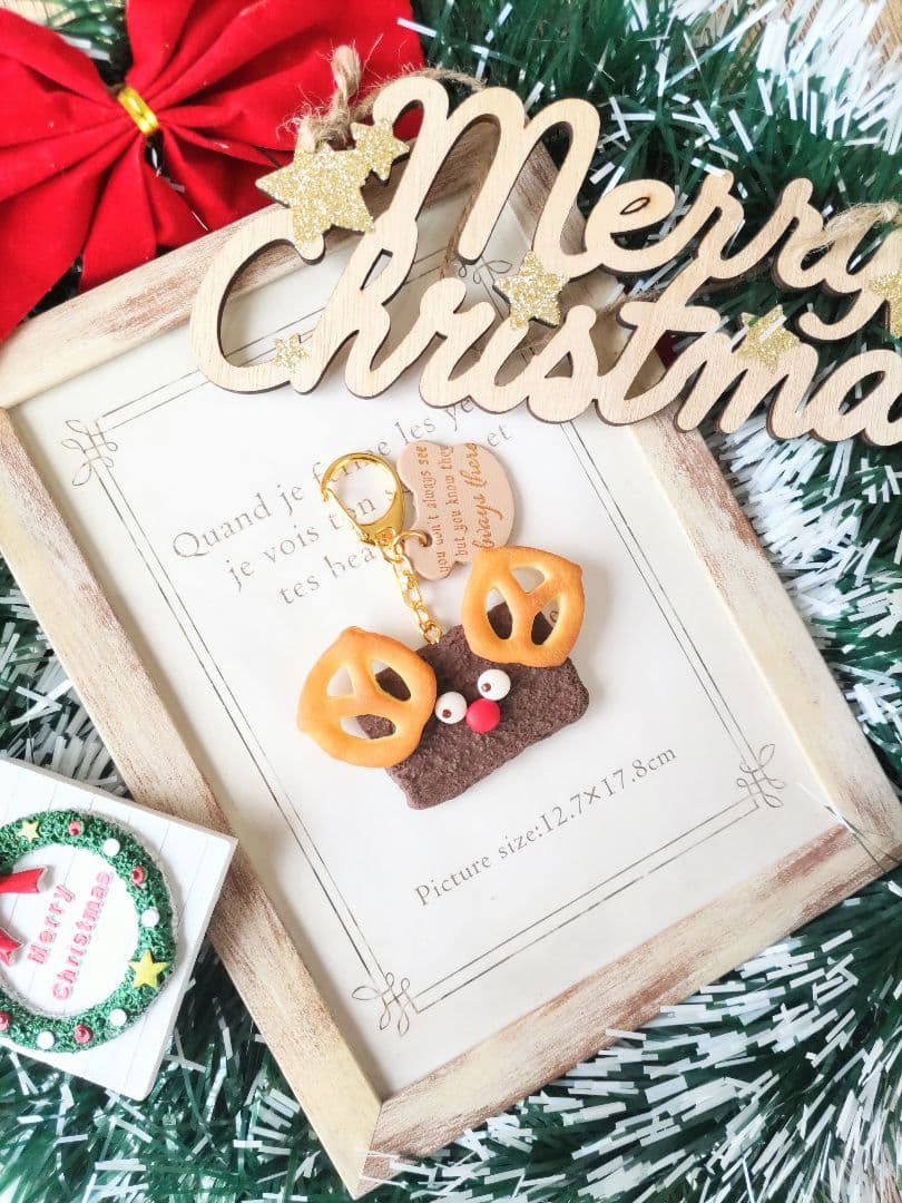 Merry Xmas♡お菓子なトナカイ♡ショコラ　フェイクスイーツ　チャーム
