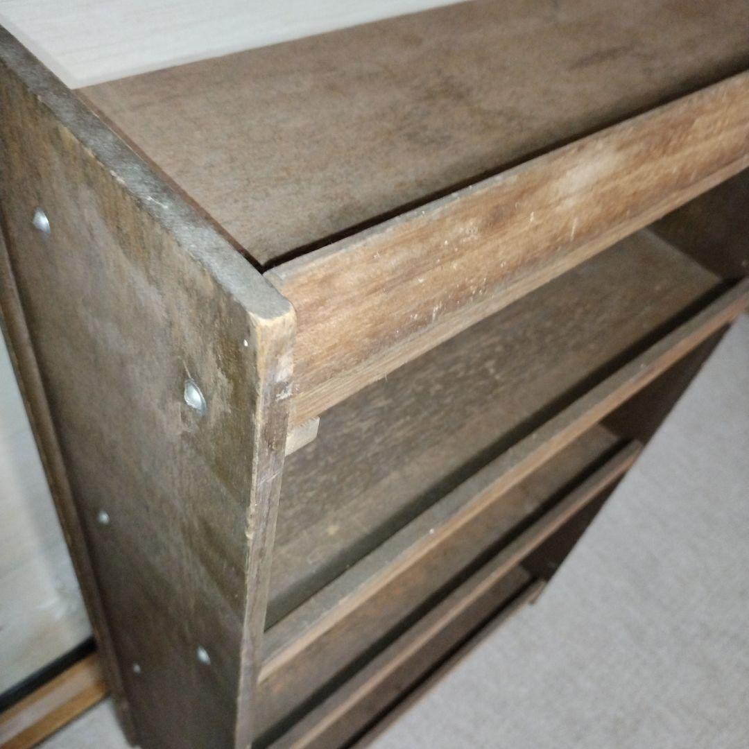 送料無料　ヴィンテージ オープンラック 本棚 シェルフ 無垢材 レトロ モダン