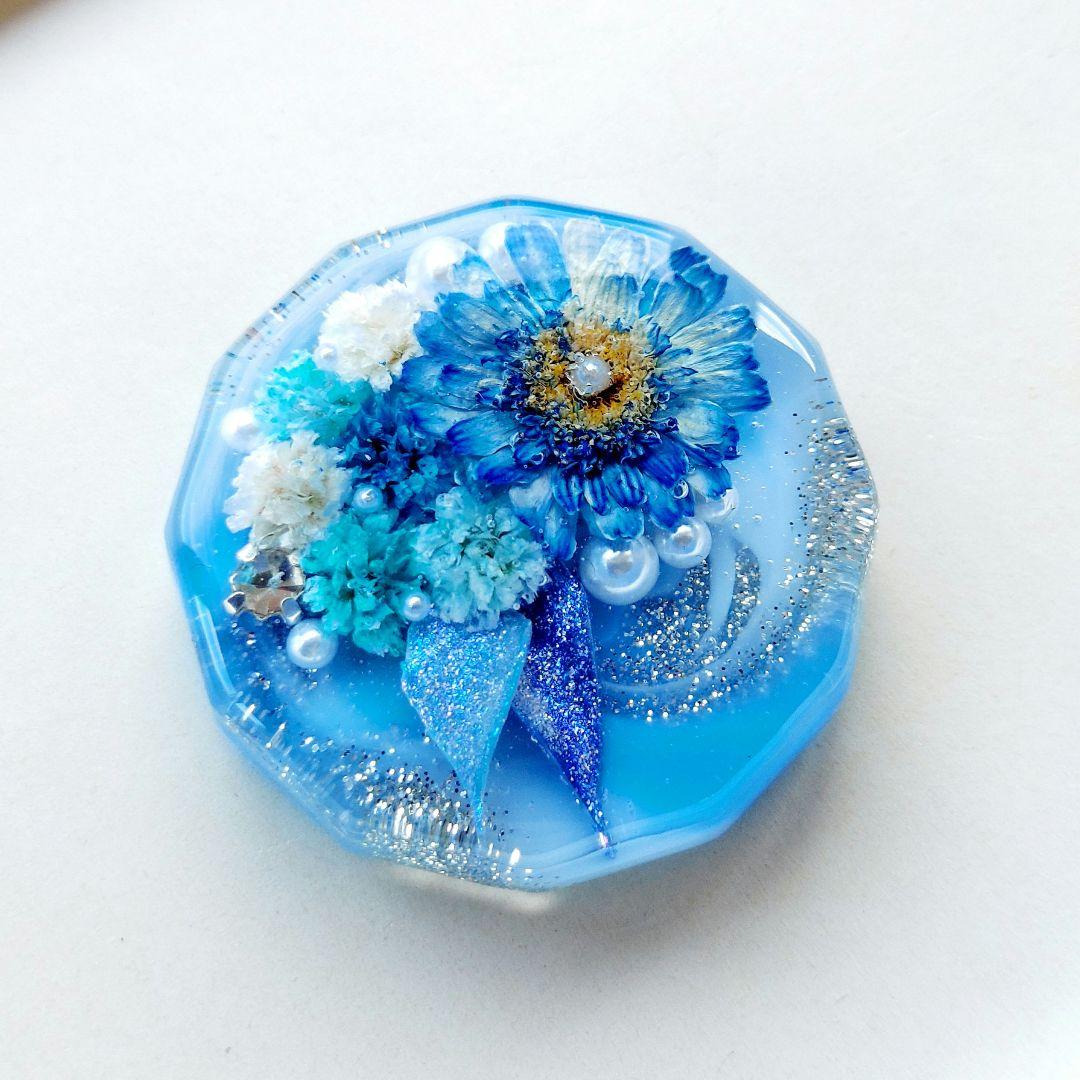 【1338】レジン　マトリカリア　ヘアゴム　ポニーフック　ブロ―チ　ハンドメイド