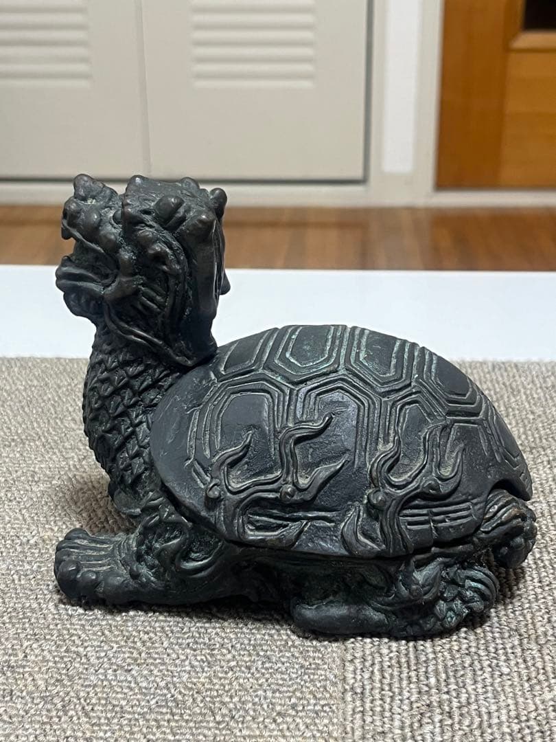 中国美術 骨董 古青銅 神獣 四獣 玄武 霊亀 神亀 福亀 長寿 縁起物