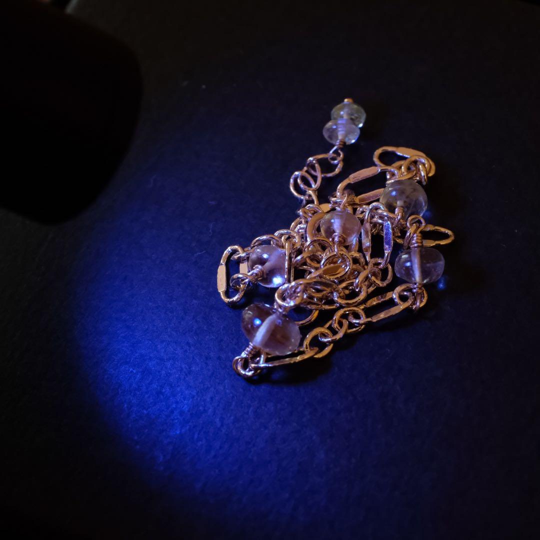 希少！レア！14kgfミントガーネットブレスレット