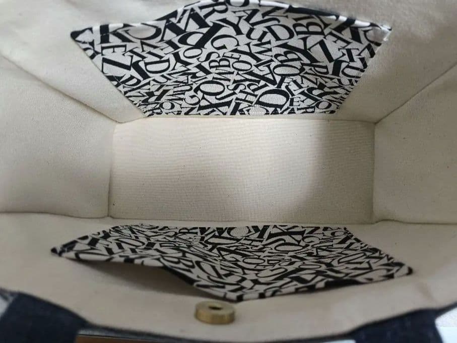 デニムリメイクトートバッグ お洒落カジュアル ストラップ付き